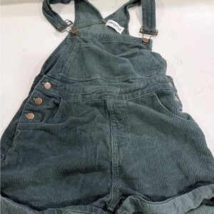 Princess Polly Forest Green Corduroy Overalls